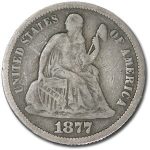 1877 Liberty Seated Dime VF