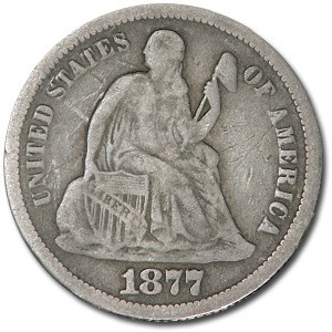 1877 Liberty Seated Dime VF