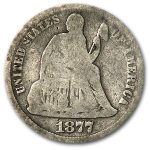 1877 Liberty Seated Dime VG