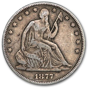 1877 Liberty Seated Half Dollar Fine
