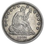 1877 Liberty Seated Quarter XF