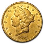 1877-S $20 Liberty Gold Double Eagle AU