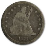 1877-S Liberty Seated Quarter VG