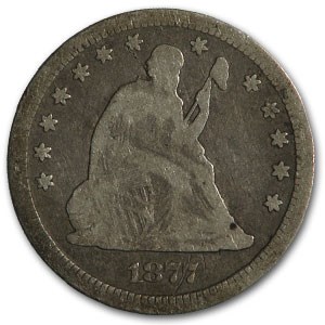 1877-S Liberty Seated Quarter VG