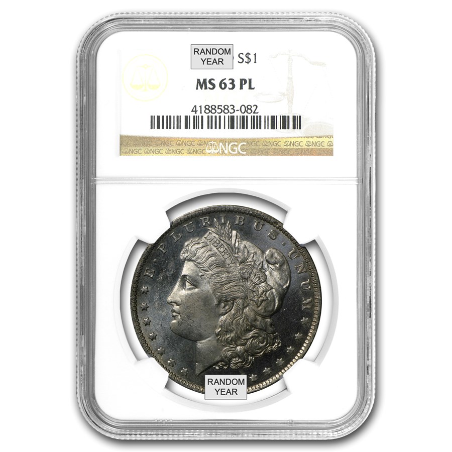1878-1904 Morgan Dollars MS-63 PL NGC