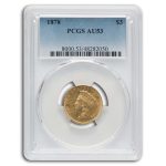 1878 $3 Gold Princess AU-53 PCGS