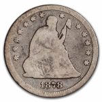 1878-CC Liberty Seated Quarter Good