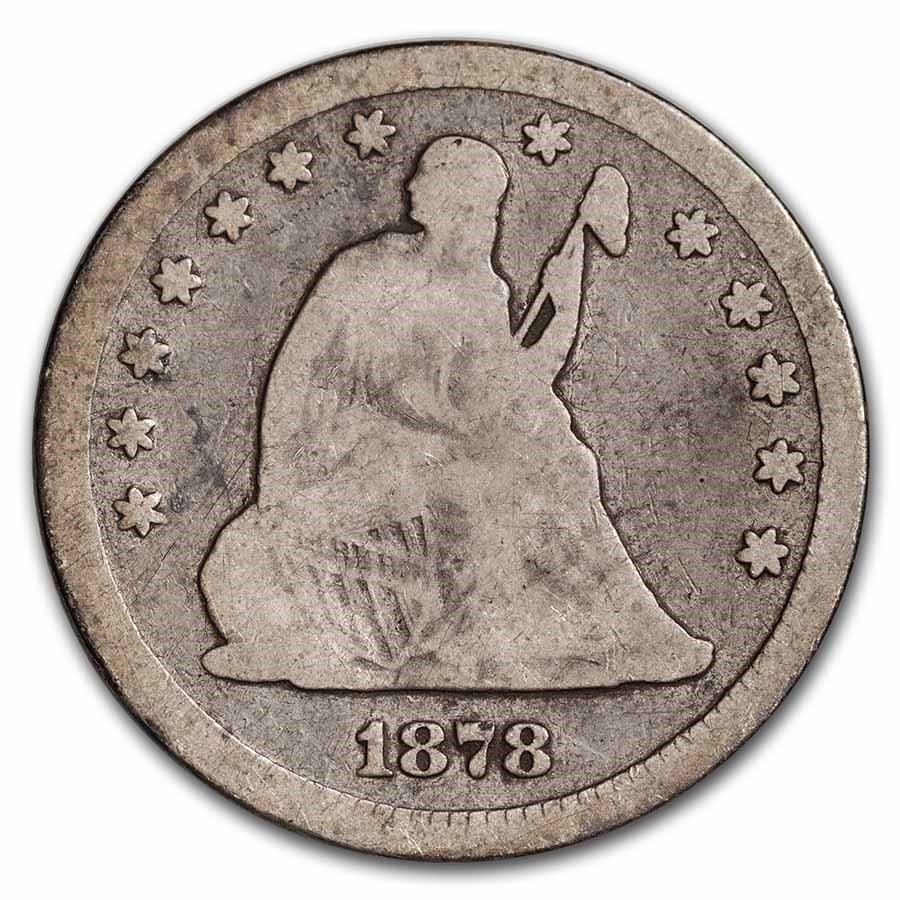 1878-CC Liberty Seated Quarter Good
