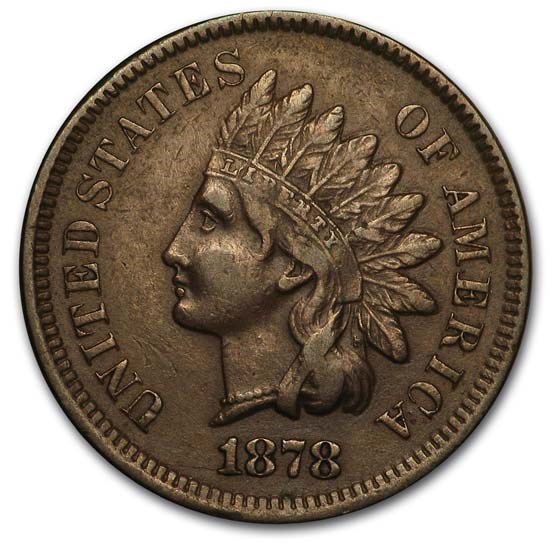 1878 Indian Head Cent AU