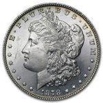 1878 Morgan Dollar 7/8 Tailfeathers BU