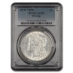 1878 Morgan Dollar 7/8 TF AU-50 PCGS (Strong)