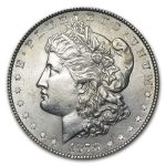 1878 Morgan Dollar 7 Tailfeathers Rev of 78 AU