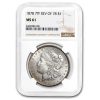 1878 Morgan Dollar 7 TF Rev of 78 MS-61 NGC