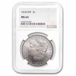 1878 Morgan Dollar 8 TF MS-64 NGC