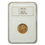 1879 $3 Gold Princess AU-55 NGC