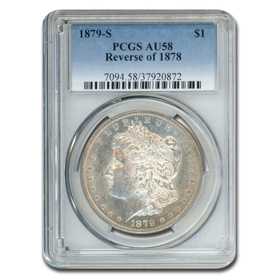 1879-S Morgan Dollar Rev of 78 AU-58 PCGS