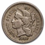 1880 3 Cent Nickel VF