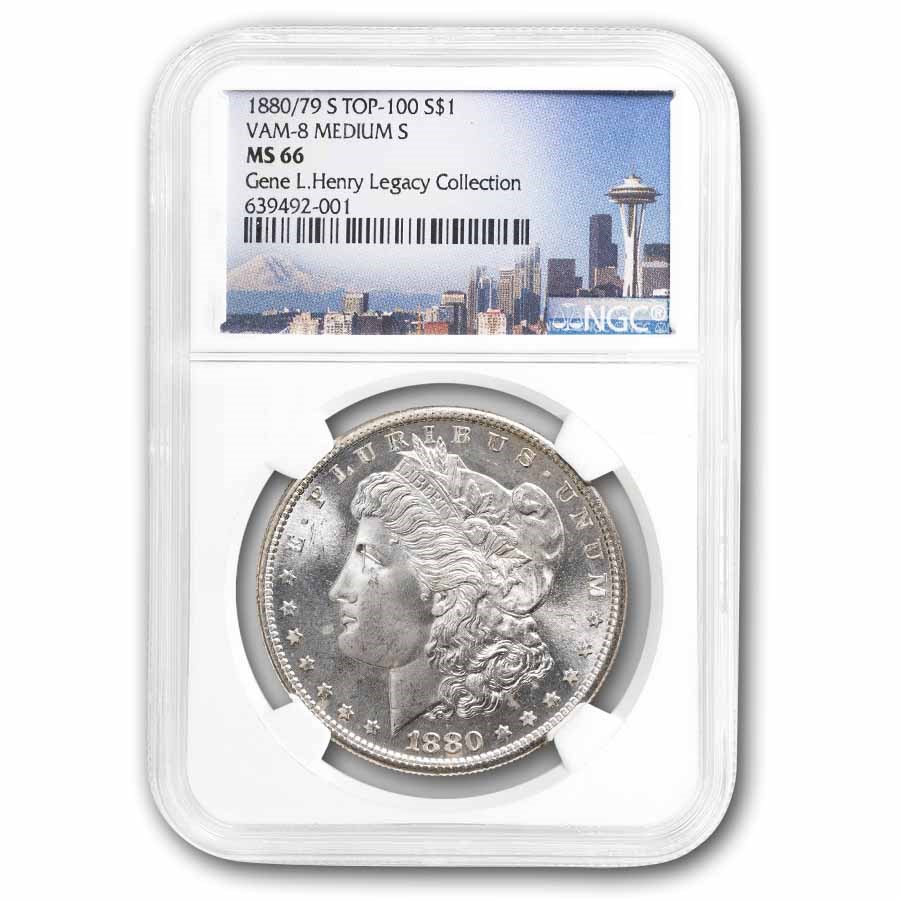 1880/79-S Morgan Dollar MS-66 NGC (VAM-8, Md S, Top-100)
