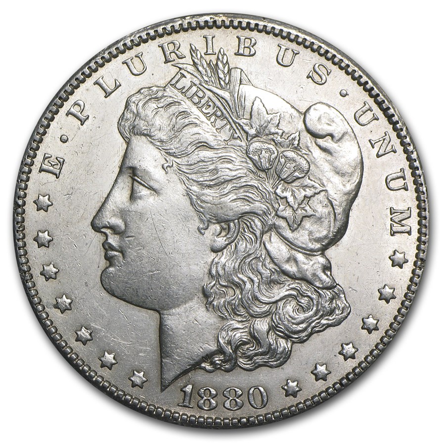 1880-CC Morgan Dollar AU