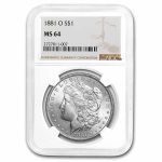 1881-O Morgan Dollar MS-64 NGC