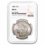 1881-S Morgan Dollar MS-61 NGC