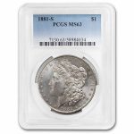 1881-S Morgan Dollar MS-63 PCGS