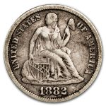 1882 Liberty Seated Dime VF