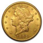 1882-S $20 Liberty Gold Double Eagle AU