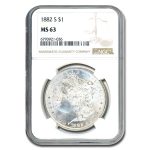 1882-S Morgan Dollar MS-63 NGC