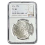 1882-S Morgan Dollar MS-66 NGC