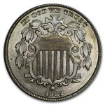 1882 Shield Nickel BU