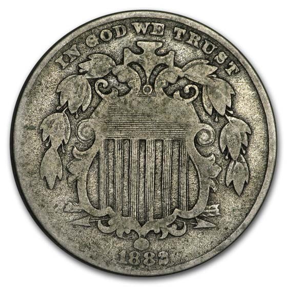 1882 Shield Nickel VG
