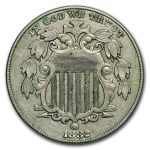 1882 Shield Nickel XF