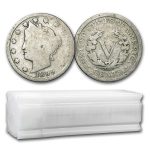 1883-1912 Liberty Head V Nickel 40-Coin Roll Culls/AG