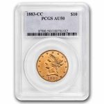 1883-CC $10 Liberty Gold Eagle AU-50 PCGS
