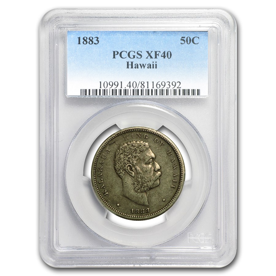 1883 Hawaii Half Dollar Kalakaua I XF-40 PCGS