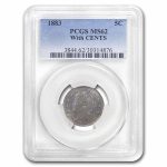 1883 Liberty Head V Nickel w/Cents MS-62 PCGS