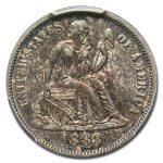 1883 Liberty Seated Dime AU-58 PCGS