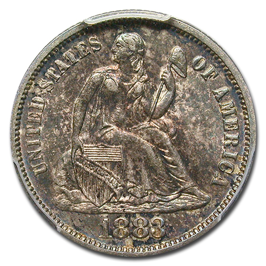 1883 Liberty Seated Dime AU-58 PCGS