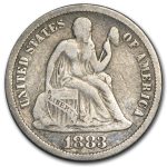 1883 Liberty Seated Dime Fine