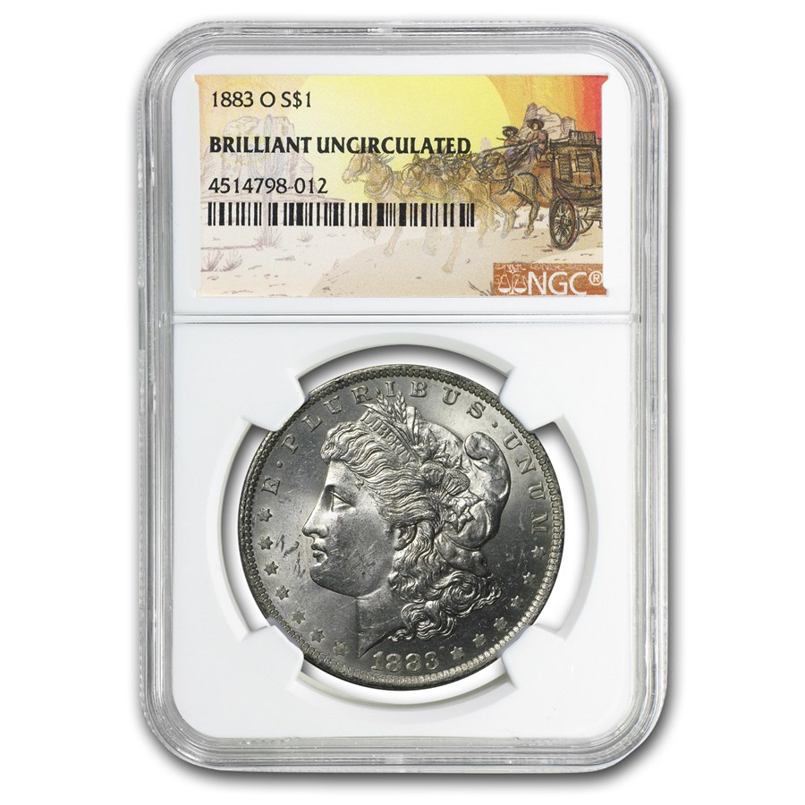 1883-O Stage Coach Morgan Dollar BU NGC