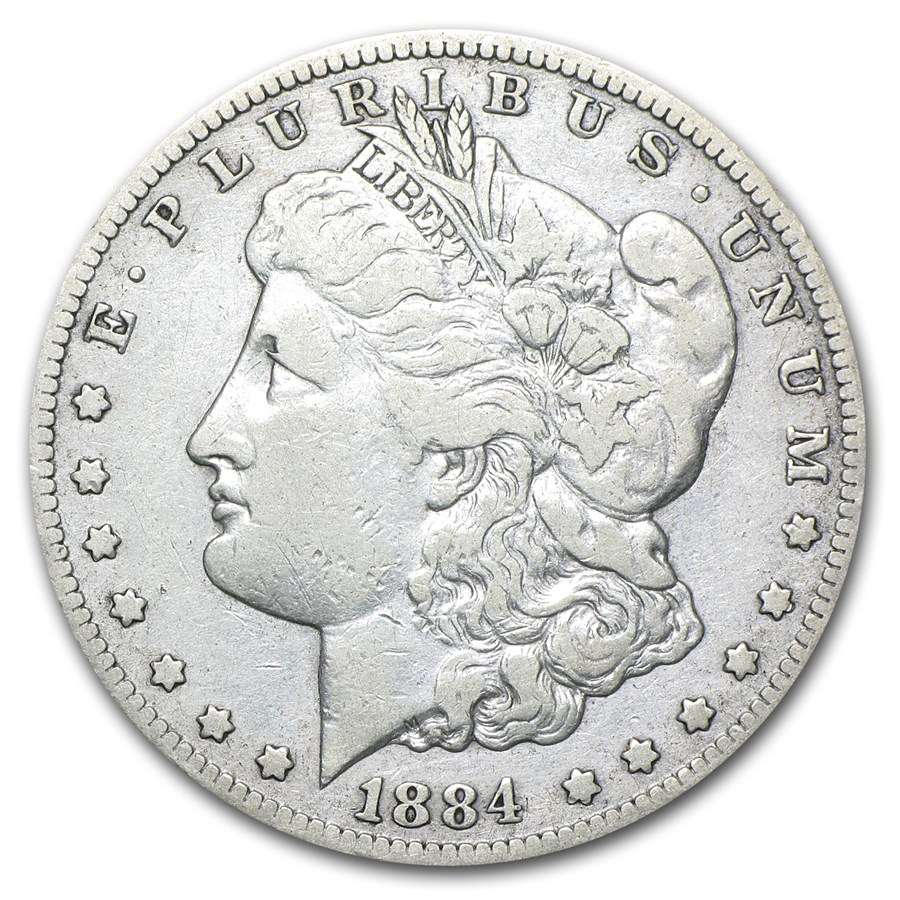 1884-CC Morgan Dollar Fine