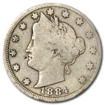 1884 Liberty Head V Nickel VG