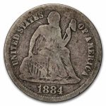 1884 Liberty Seated Dime VG