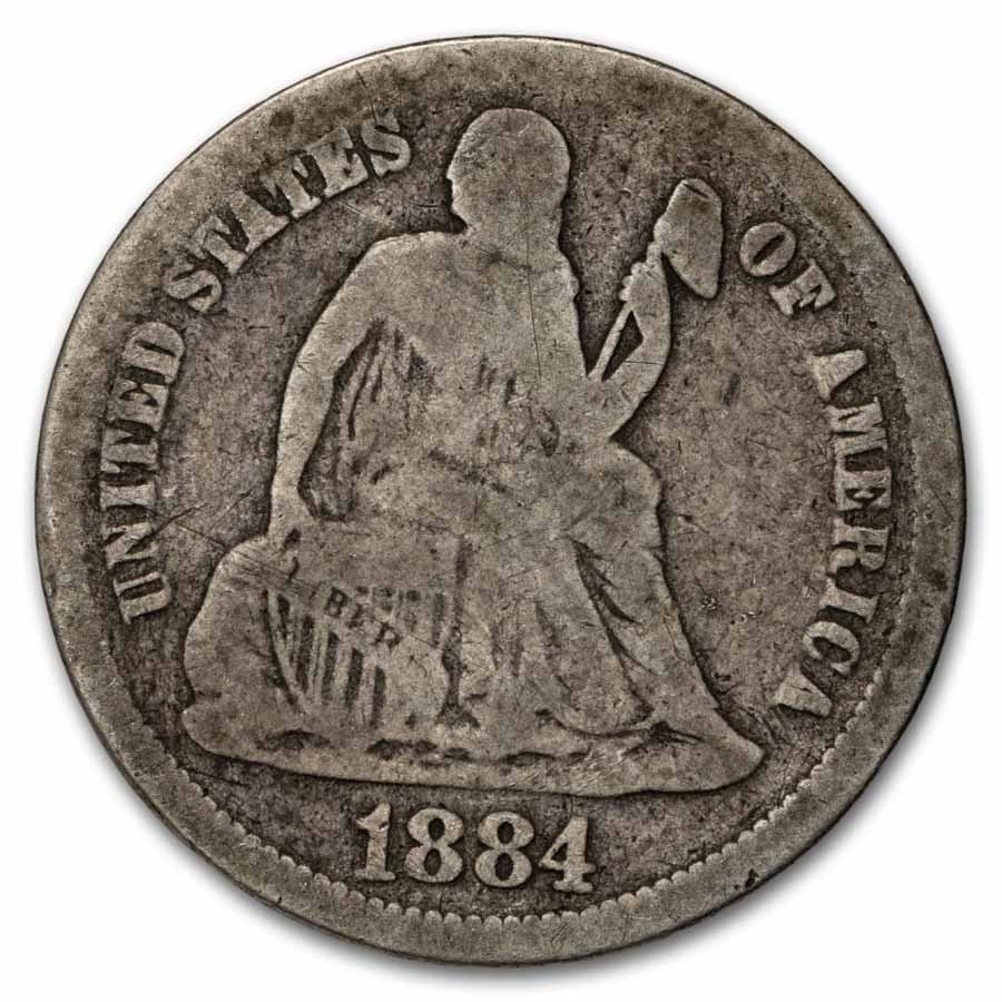 1884 Liberty Seated Dime VG