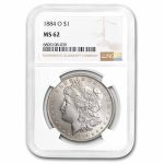 1884-O Morgan Dollar MS-62 NGC