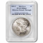 1884-O Morgan Dollar MS-64 PCGS (Strike Thru)