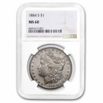 1884-S Morgan Dollar MS-60 NGC