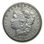 1885-CC Morgan Dollar AU