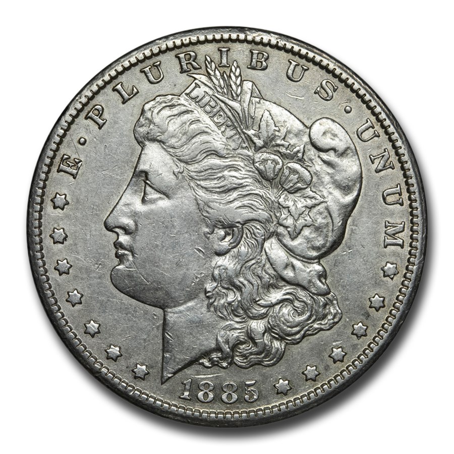 1885-CC Morgan Dollar AU